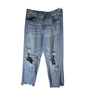 SO Jeans High Rise Straight Relaxed Fit Womens 11 / 30W Denim Light Wash